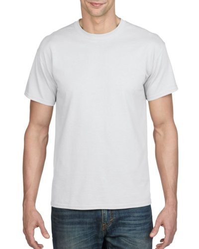 Rövid ujjú kereknyakú unisex póló, Gildan GI8000, White-2XL