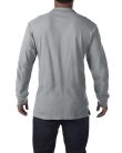 Prémium hosszú ujjú galléros férfi póló, Gildan GI85900, RS Sport Grey-3XL