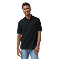   DryBlend rövid ujjú galléros férfi póló, Gildan GI8800, Black-2XL