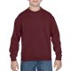 Kereknyakú gyerekpulóver, Gildan GIB18000, Maroon-XS