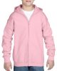 Cipzáros kapucnis gyerekpulóver, Gildan GIB18600, Light Pink-XL