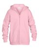 Cipzáros kapucnis gyerekpulóver, Gildan GIB18600, Light Pink-XL