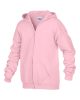 Cipzáros kapucnis gyerekpulóver, Gildan GIB18600, Light Pink-XL