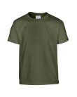 Kereknyakú rövid ujjú gyerekpóló, Gildan GIB5000, Military Green-XS