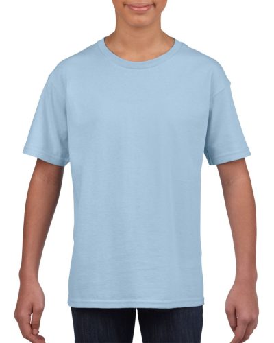 Rövid ujjú Softstyle gyerekpóló, Gildan GIB64000, Light Blue-XL