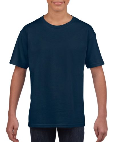 Rövid ujjú Softstyle gyerekpóló, Gildan GIB64000, Navy-XL