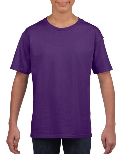 Rövid ujjú Softstyle gyerekpóló, Gildan GIB64000, Purple-M