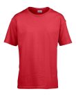 Rövid ujjú Softstyle gyerekpóló, Gildan GIB64000, Red-XL