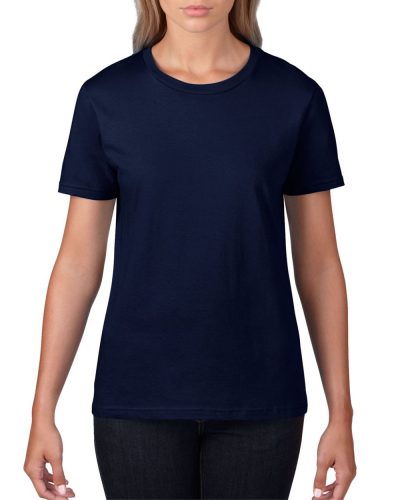 Kereknyakú rövid ujjú női póló, Gildan GIL4100, Navy-2XL