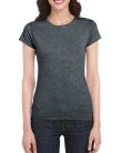 Softstyle testhez álló rövid ujjú női póló, Gildan GIL64000, Dark Heather-XL