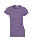 Softstyle testhez álló rövid ujjú női póló, Gildan GIL64000, Heather Purple-2XL