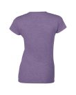 Softstyle testhez álló rövid ujjú női póló, Gildan GIL64000, Heather Purple-2XL