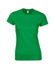 Softstyle testhez álló rövid ujjú női póló, Gildan GIL64000, Irish Green-2XL