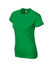 Softstyle testhez álló rövid ujjú női póló, Gildan GIL64000, Irish Green-2XL