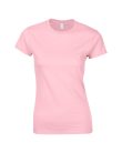 Softstyle testhez álló rövid ujjú női póló, Gildan GIL64000, Light Pink-2XL