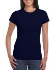 Softstyle testhez álló rövid ujjú női póló, Gildan GIL64000, Navy-2XL