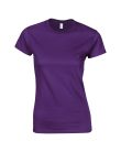 Softstyle testhez álló rövid ujjú női póló, Gildan GIL64000, Purple-2XL