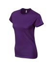 Softstyle testhez álló rövid ujjú női póló, Gildan GIL64000, Purple-2XL