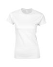 Softstyle testhez álló rövid ujjú női póló, Gildan GIL64000, White-2XL