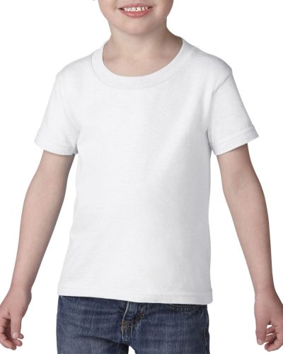 Kereknyakú rövid ujjú gyerek póló, Gildan GIP5100, White-5T (XL)