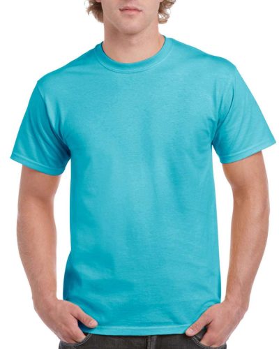 Klasszikus szabású rövid ujjú kereknyakú póló, Gildan GIH000, Lagoon Blue-2XL