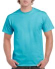 Klasszikus szabású rövid ujjú kereknyakú póló, Gildan GIH000, Lagoon Blue-4XL