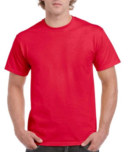 Klasszikus szabású rövid ujjú kereknyakú póló, Gildan GIH000, Sport Scarlet Red-2XL