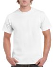 Klasszikus szabású rövid ujjú kereknyakú póló, Gildan GIH000, White-2XL