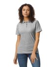 Galléros rövid ujjú karcsusított női póló, Gildan GIL64800-B3, RS Sport Grey-L