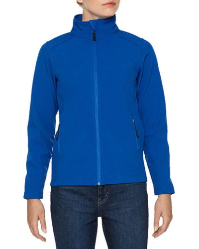 Karcsúsított softshell cipzáros női dzseki, Gildan GILSS800, Royal-2XL