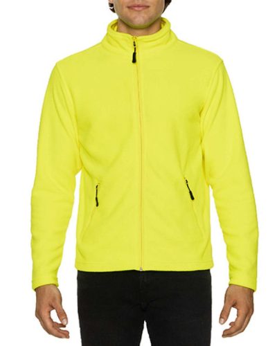 Cipzáras unisex polár felső, Gildan GIPF800, Safety Green-2XL