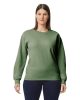 Környakú uniszex pulóver, Gildan GISF000, Military Green-2XL