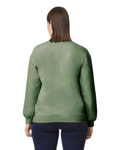 Környakú uniszex pulóver, Gildan GISF000, Military Green-3XL