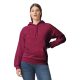 Softstyle kapucnis pulóver kenguruzsebbel, Gildan GISF500, Maroon-2XL