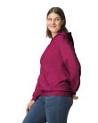 Softstyle kapucnis pulóver kenguruzsebbel, Gildan GISF500, Maroon-2XL