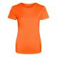 JC005 környakas Női sport póló Just Cool, Electric Orange-L