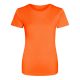 JC005 környakas Női sport póló Just Cool, Electric Orange-XS