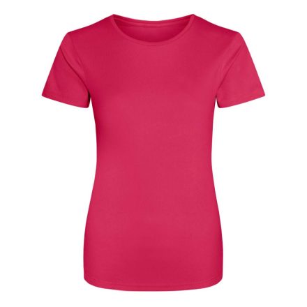 JC005 környakas Női sport póló Just Cool, Hot Pink-XS