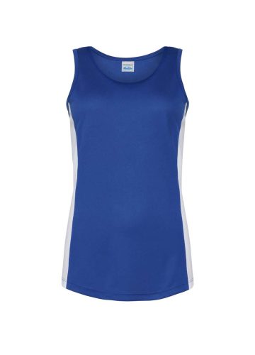 JC016 kétszínű Női sport trikó Just Cool, Royal Blue/Arctic White-L