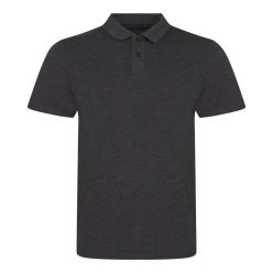   JP001 tri-blend galléros férfi póló Just Polos, Heather Charcoal-S