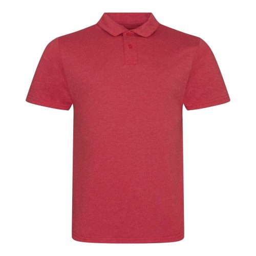 JP001 tri-blend galléros férfi póló Just Polos, Heather Red-2XL