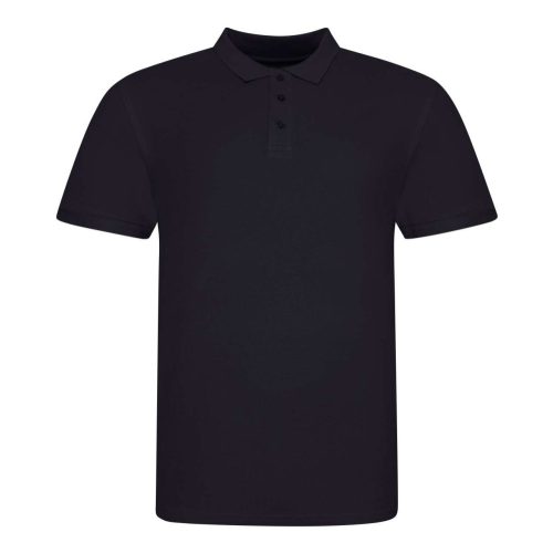 JP100 mikropiké unisex galléros póló Just Polos, Deep Black-2XL