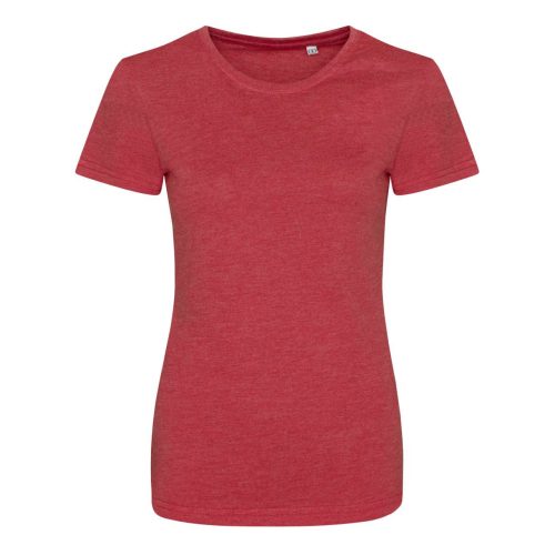 JT001F tri-blend Női rövid ujjú póló Just Ts, Heather Red-M