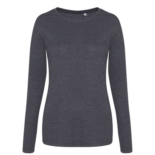 JT002F tri-blend Női hosszú ujjú póló Just Ts, Heather Charcoal-L