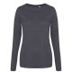 JT002F tri-blend Női hosszú ujjú póló Just Ts, Heather Charcoal-L