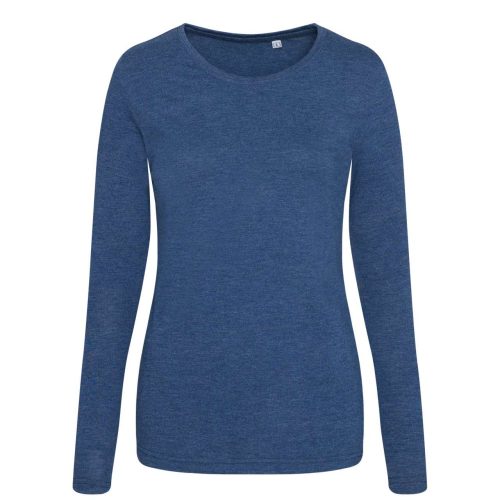 JT002F tri-blend Női hosszú ujjú póló Just Ts, Heather Navy-L