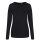 JT002F tri-blend Női hosszú ujjú póló Just Ts, Solid Black-L