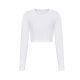 JT016 rövid derekú hosszú ujjú Női póló Just Ts, Solid White-L