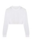 JT016 rövid derekú hosszú ujjú Női póló Just Ts, Solid White-XS