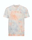 JT022 batikolt egyedi mintás unisex rövid ujjú póló Just Ts, Grey Pink Marble-2XL